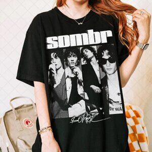 Sombr Unisex T-Shirt, Sombr World Tour Music Bootleg Fan T-Shirt